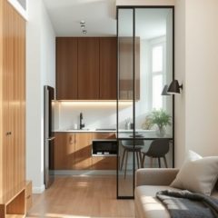 Jak funkcjonalnie oddzielić kuchnię w kawalerce bez tracenia przestrzeni i światła